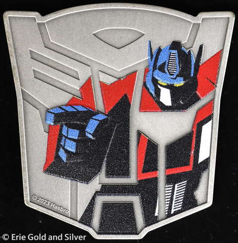 2023 5 $ Samoa Transformers Optimus Prime 1 oz Silber Antik Münze in OGP - Bild 2 von 5