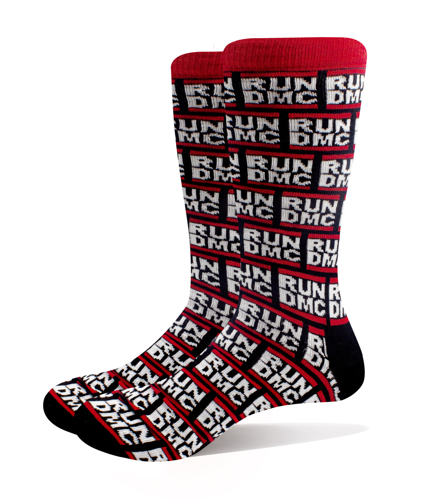 Run DMC Official Unisex Black Ankle Socks with All Over Logo (UK 7-11)