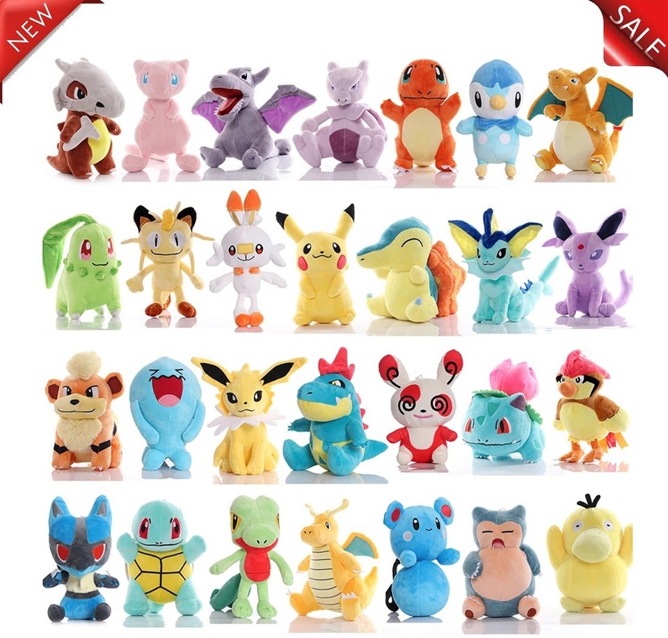 Peluche Pokemon 20-30cm 70 Modelos Niños Regalo Cumpleaños Navidad Reino Unido