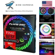 RGB LED Flying Disc with Smart Modes Rechargeable Waterproof Kids Teens Adults