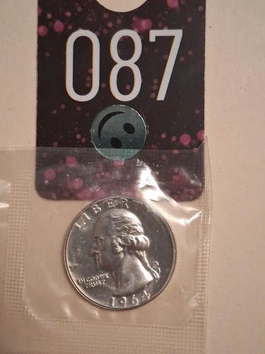 1964p Silver Proof 25c GEM