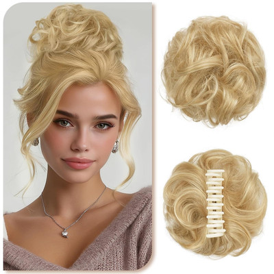 Sofeiyan Messy Bun Haarteil Mit Klammer 100% Haarteile Echthaar Dutt Gewelltes L