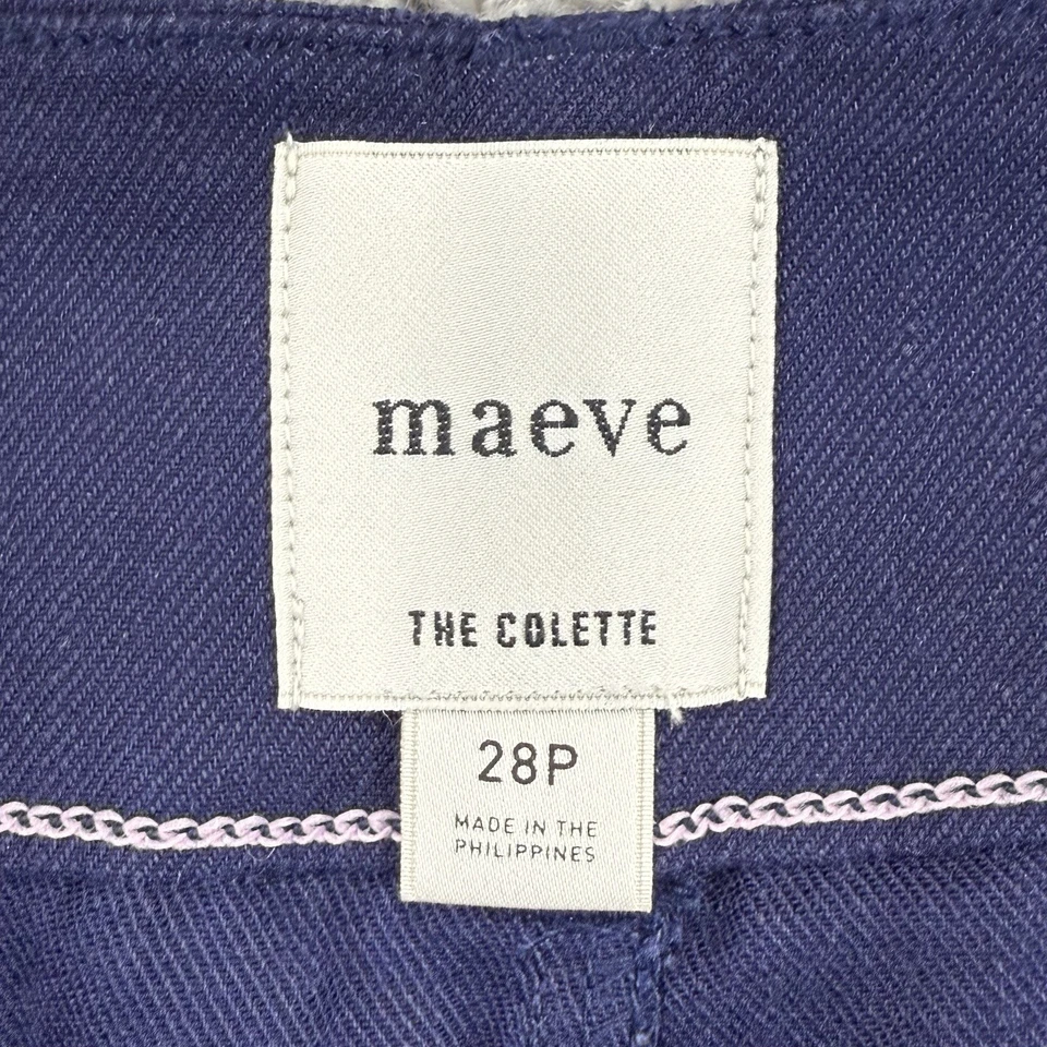 Maeve Anthropologie Colette Pants Women’s 28P Blue Linen Blend Wide Leg Boho - Image 2 of 4