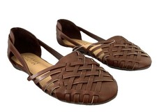 Journee Collection Womens 6 M Brown Ekko Strappy Flat Sandals New no box