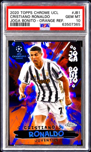 Cristiano Ronaldo RARE ORANGE REFRACTOR /25 TOPPS CHROME INVESTMENT CARD PSA 10