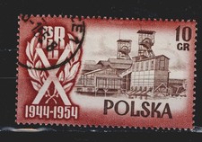 Poland Underground Coal Mine stamp 1954 AA