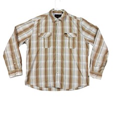 Howler Brothers Plaid Snap Button Long Sleeve Western Shirt Mens Size Large