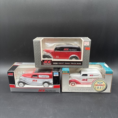 #ad ACE Hardware Ertl 1938 Chevy Panel Truck Bank Spec Cast 1937 Chevrolet Lot $79.99