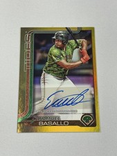 2025 Topps Pro Debut #PD-170 Samuel Basallo Base Autographs Gold #/50
