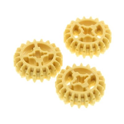 3x Lego Technic Zahnrad Z20 beige 20 Zähne Rad Typ2 10212 4514555 18575