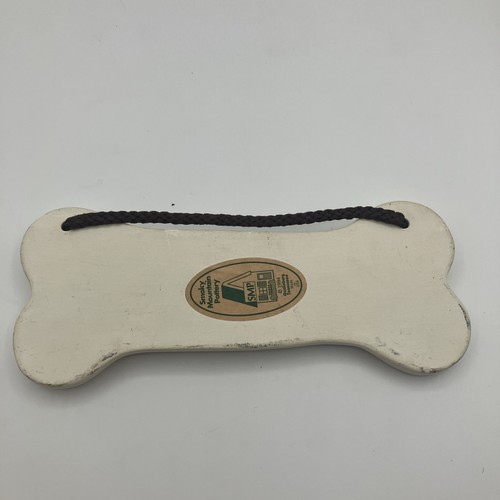 Letrero de hueso de perro Smokey Mountain Pottery Spoiled Whippet 1994 decoración de pared aprox 8"X3" - Imagen 9 de 12