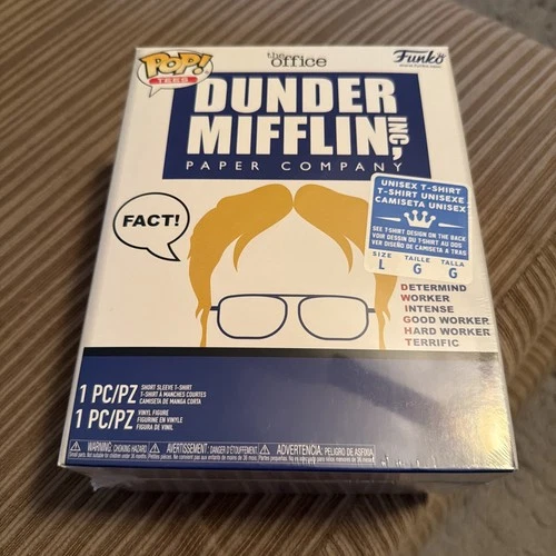 The Office- Fact Pop! Tee Dwight Size Large