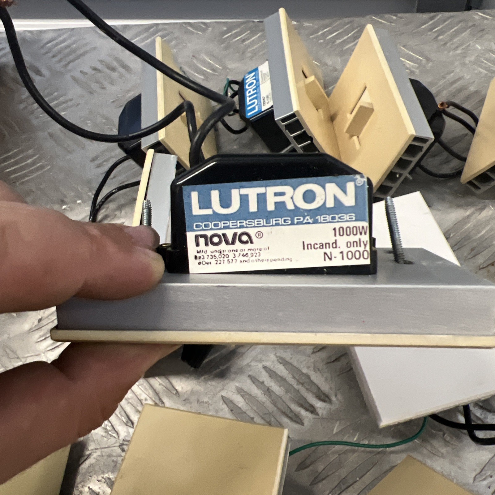 Lot of 11- LUTRON N-1000-WH Single Pole Incandescent Slide Dimmer