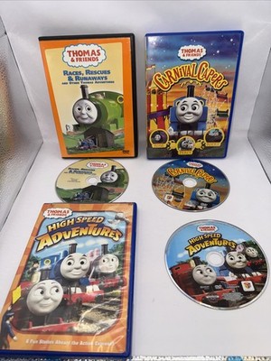 Thomas & Friends DVD Lot of 3 - Races Rescues Runaways + High