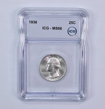 1936 Washington Quarter MS66 ICG