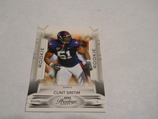CLINT SINTIM ROOKIE CARD NEW YORK GIANTS 2009 PLAYOFF PRESTIGE. rookie card picture