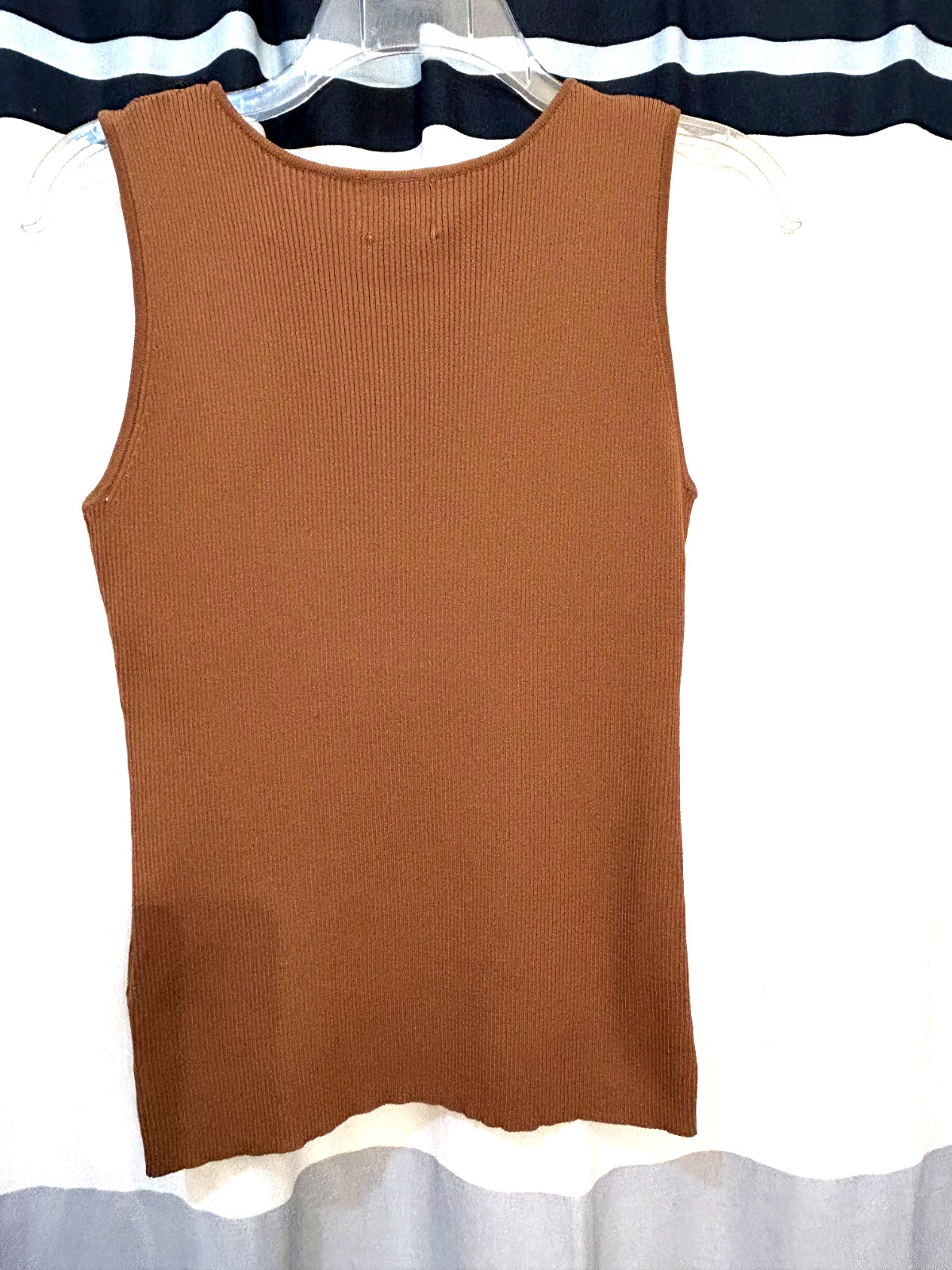 Ruby Rd Chocolate Brown Ribbed Tank Embellished B… - image 3