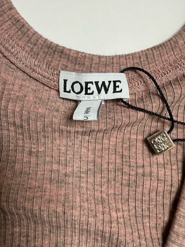 Camiseta sin mangas LOEWE Anagrama rosa talla grande 100 % seda - Imagen 4 de 7