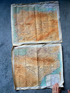 Vintage silk mapsWWII Era K French Indo China (South) & Siam (Thailand)