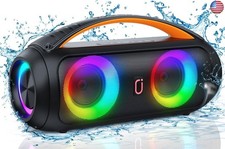 Portable Bluetooth Speaker, Loud Boombox Speaker with Subwoofer, Powerful Deep