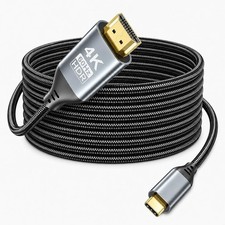 USB C to HDMI Cable 20FT for Home Office, 4K 60Hz Long USBC 20FT, Grey