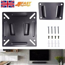 Flat Fixed Slim TV Mount Wall Bracket 14" - 24" Monitor LED Computer LCD Dis UK