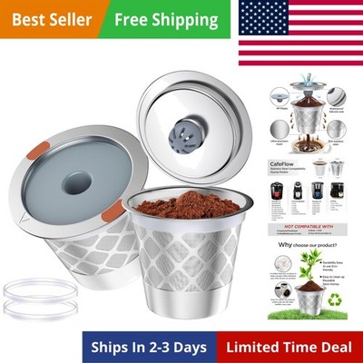 Reusable k Cup Coffee Filters,Universal stainless steel Refillable k Cups Fil...