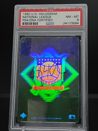 CLAYTON KERSHAW Signed Upper Deck Holographic Logo PSA/DNA Autograph AUTO PSA 8