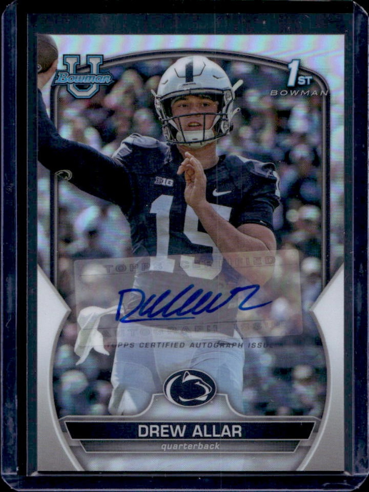 2022 Bowman Chrome U Drew Allar Prospect Auto Refractor #336/499