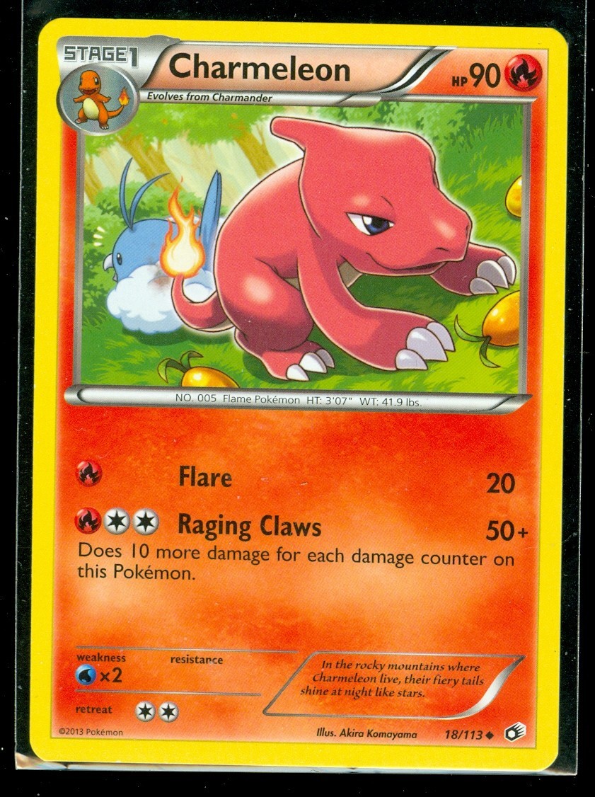 Pokemon CHARMELEON 18/113 Legendary Treasures - Lightly Played