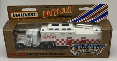 1985 Matchbox Convoy Peterbilt NASA Tracking Vehicle CY-15 - 100 Years Box