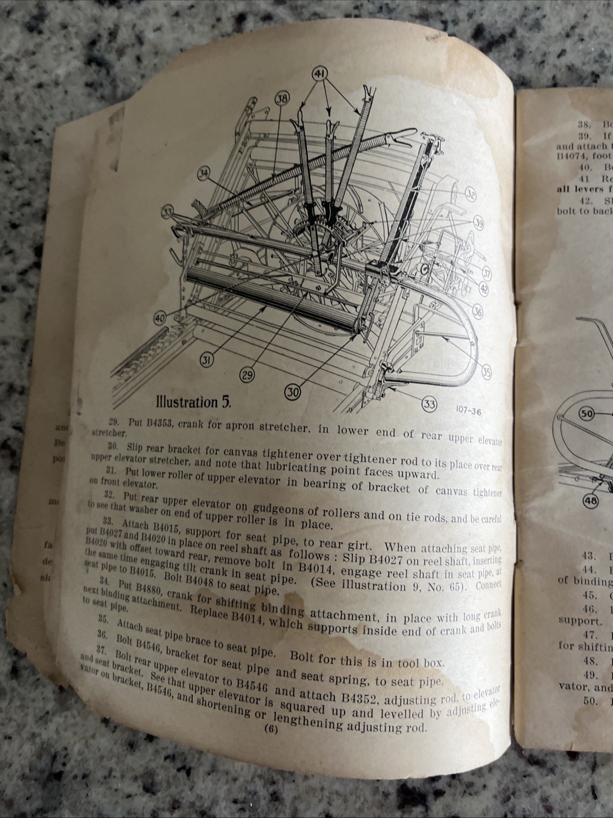 Antique IH McCormick-Deering Horse Drawn No6 & 6A Corn Binders Owners Guide Book