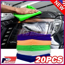 20 Pack Microfiber Cleaning Cloth No-Scratch Rag Car Polishing Detailing Towel