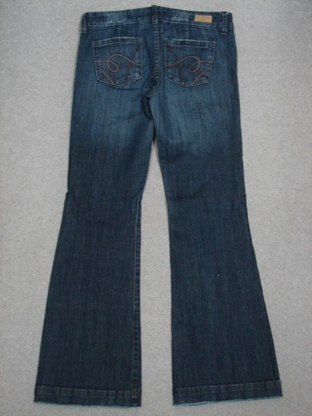 QK11453 **SEE THRU SOUL** FLARE WOMENS JEANS sz28 DARK BLUE - Image 2 of 4