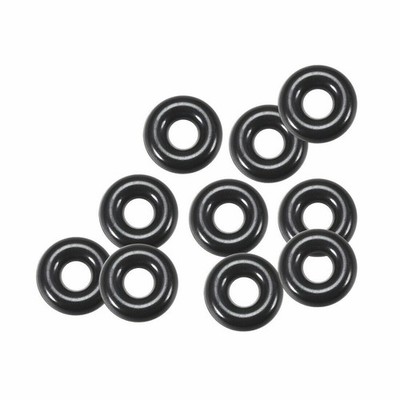 Fluorine Rubber O Rings, 10mm OD 3.8mm ID 3.1mm Width Seal Gasket Black 10Pcs KD