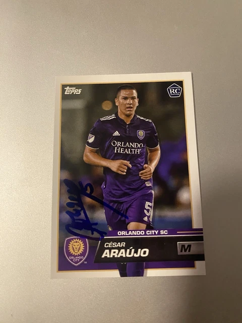 Cesar Araujo signed Fußballkarte Orlando City handsigniert MLS handsigniert Auto