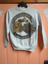 Vintage Harley Davidson Crew Sweatshirt Milwaukee Iron Eagle Medallion Series