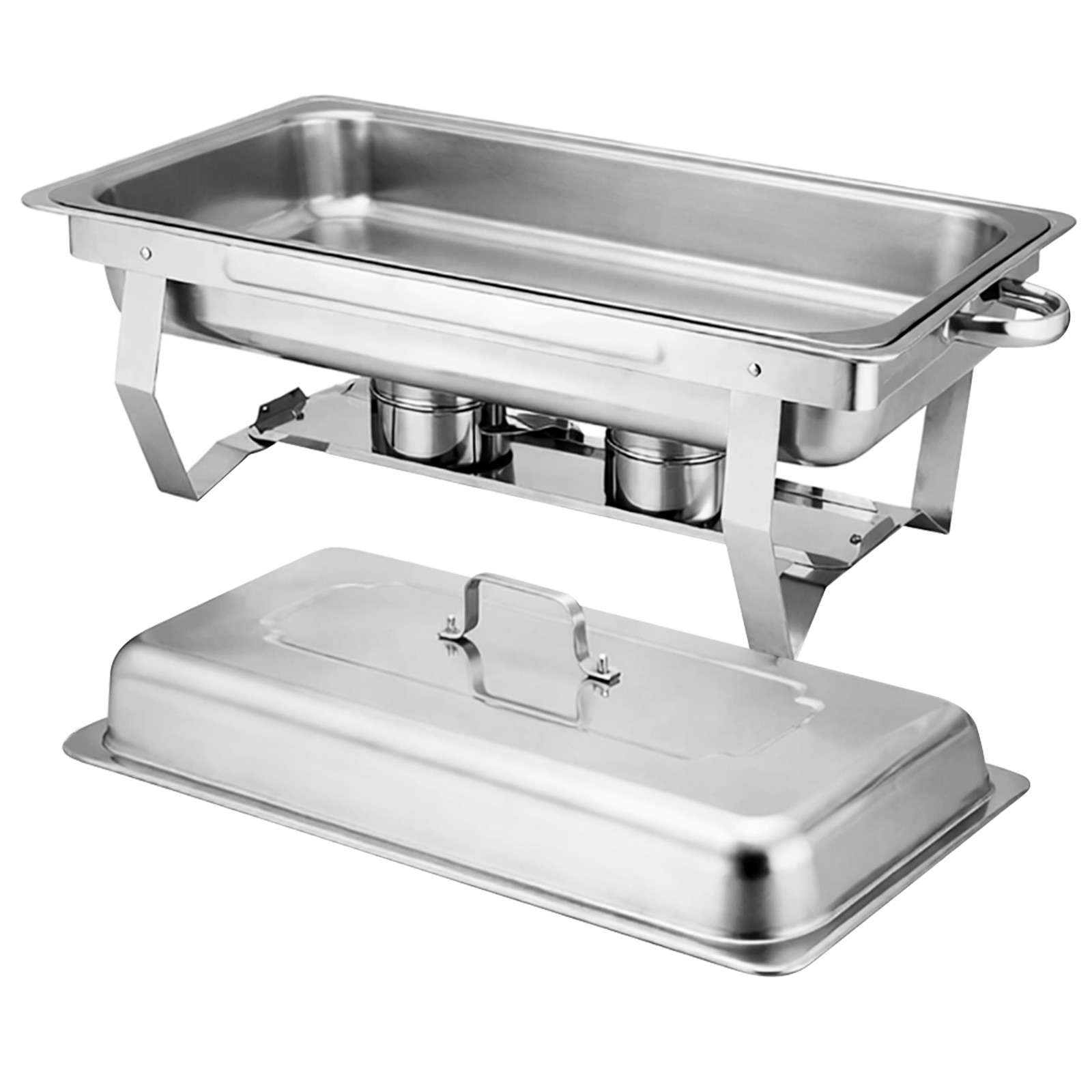 Chauffe-plats rectangulaire 11L en inox pour repas de famille réussis