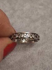 9ct Gold Diamond Eternity Ring - Size P