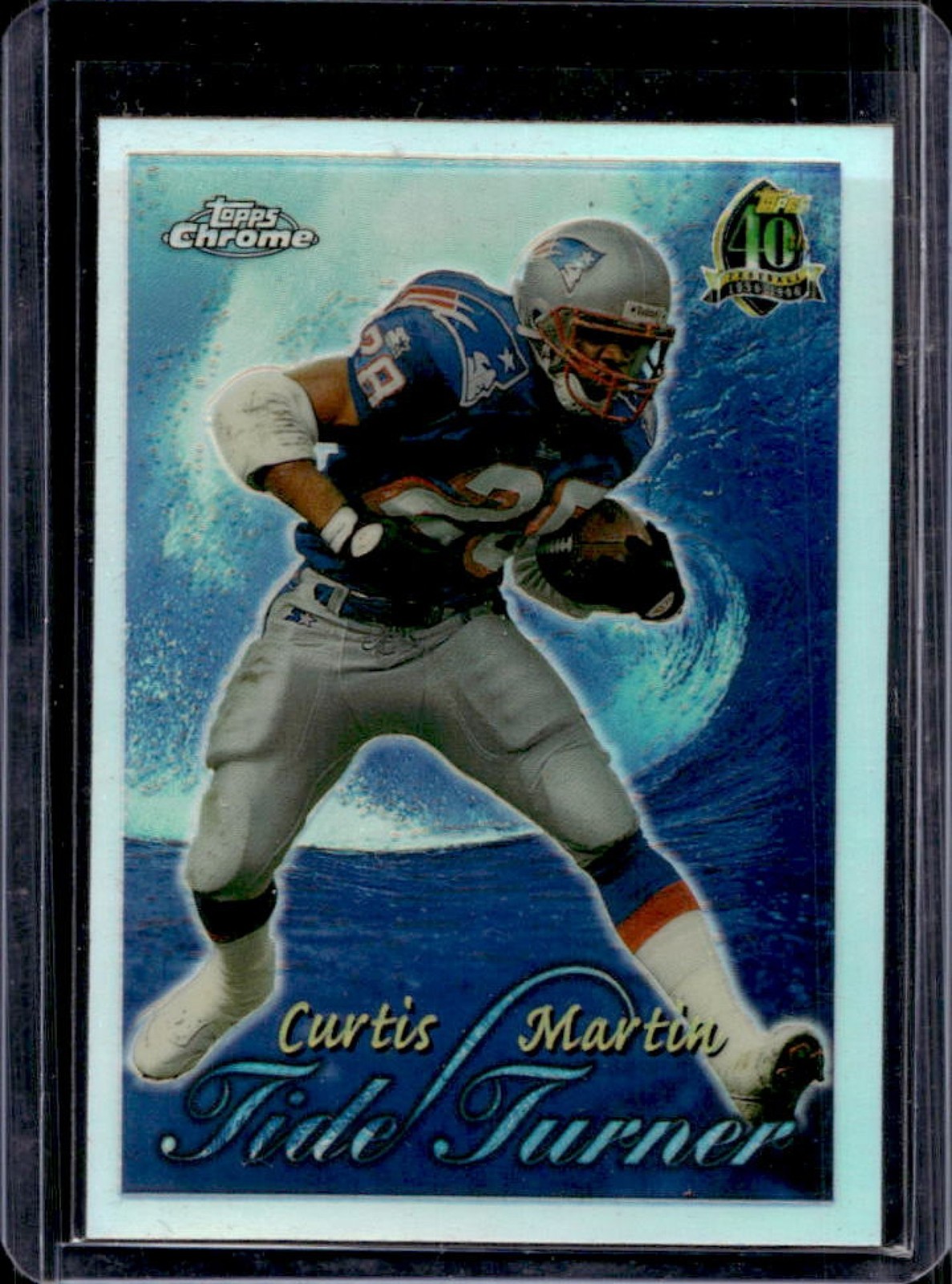 1996 Topps Chrome Curtis Martin Tide Turners Refractor #TT5 Patriots