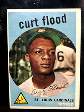 CURT FLOOD 1959 Topps -#353 VGEX (COLOR 