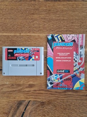 Super Nintendo Pinball Fantasies PAL-Version mit Anleitung