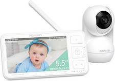 Image of MOMCOZY BM03 5.5" Full HD LCD Screen Video Baby Monitor - White NEW
