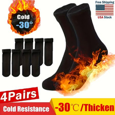 2/4Pairs Women Warm Plush Thermal Socks Thick Fleece Lady Winter Snow Boot Socks