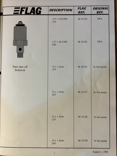 Flag Injection Systems Catalog Volume 1 September 1995 - Picture 3 of 6