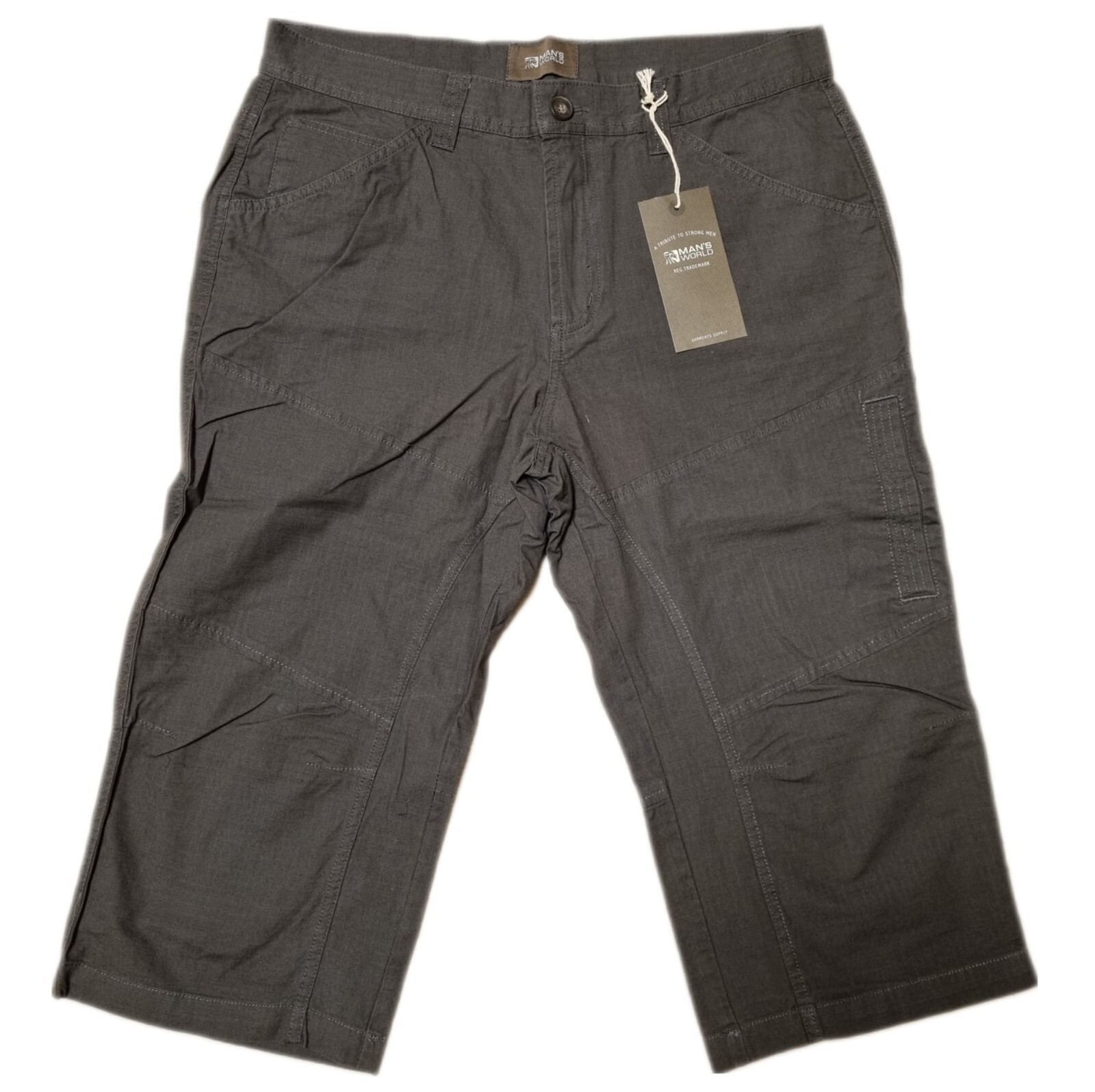 Man's World Herren 3/4 Bermudas Männer Kurz Hose Shorts Mens Pants Antrazit