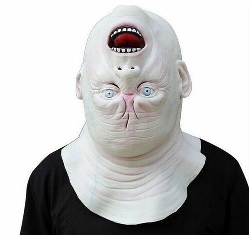 Reverse 3D Zombie Head Mask Prank Joking Grimacing Halloween Scary Party - Picture 5 of 8