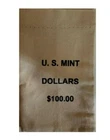 U.S. MINT $100.00 DOLLARS COTTON CANVAS BAG NO COINS *EMPTY* NEW 7-3/4x 4-3/4