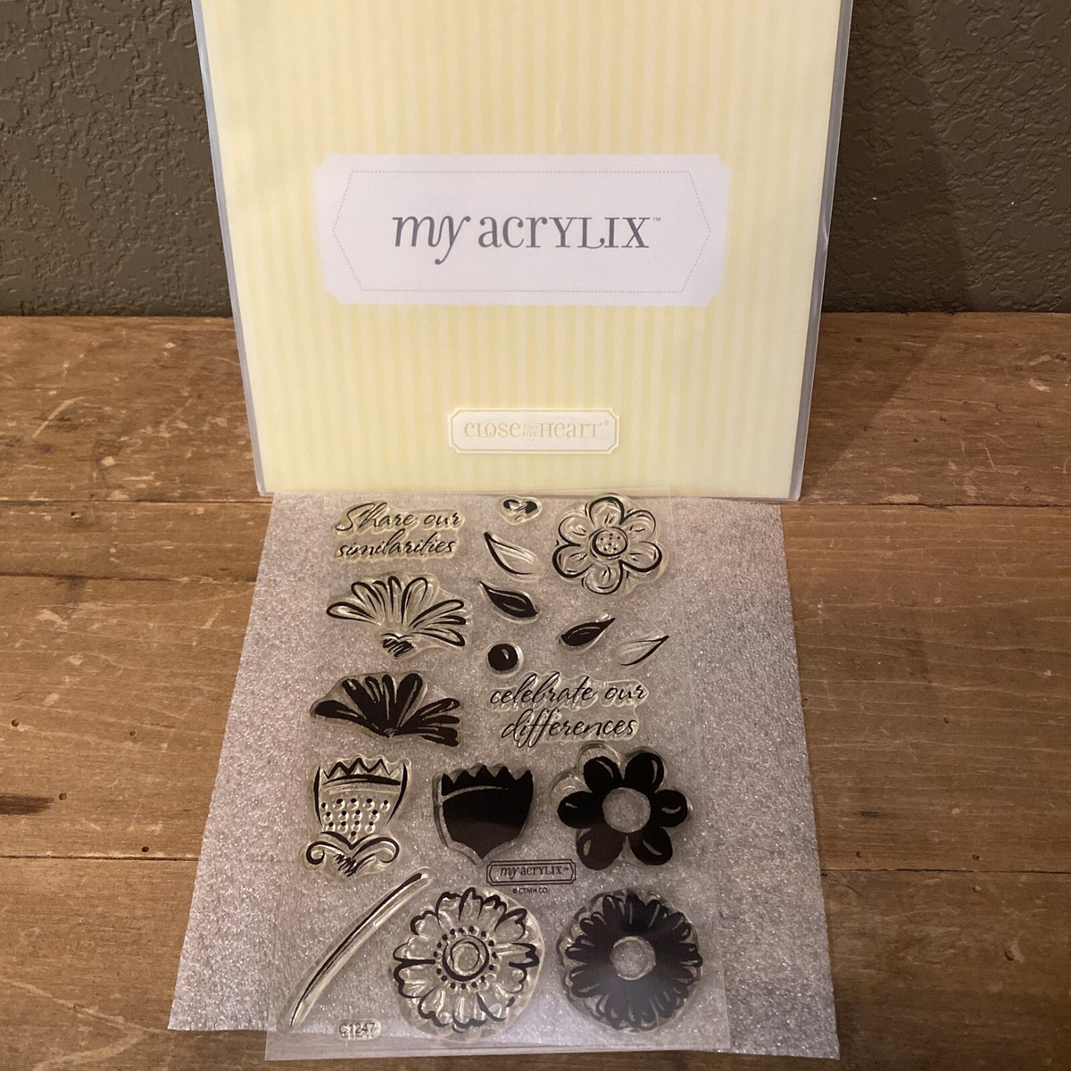 my♡ Close to my Heart My Acrylix C1247 Simple Blossoms Flower Stamp