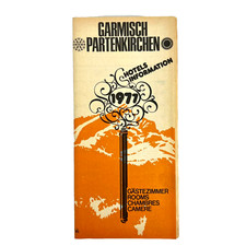 Vintage Garmisch Partenkirchen Brochure 1977 Hotels Information German Tourism